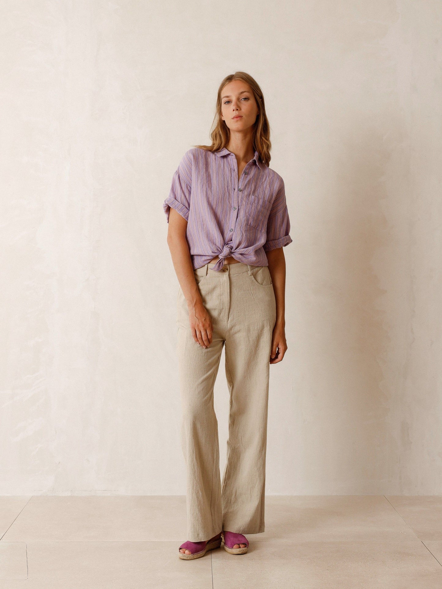 Straight - Leg  Rustic Trousers Lino