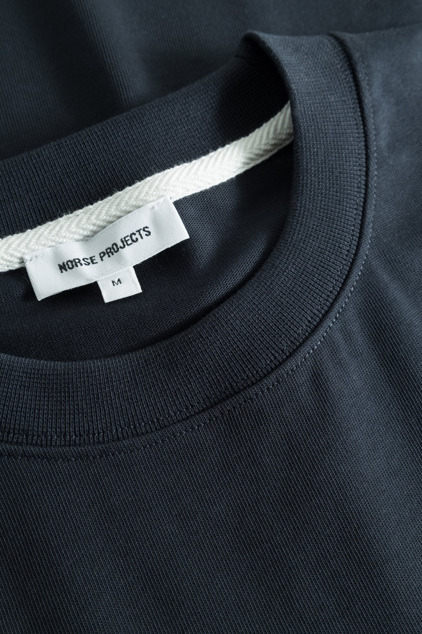 Johannes Organic Chain Stitch Logo T-shirt Dark Navy