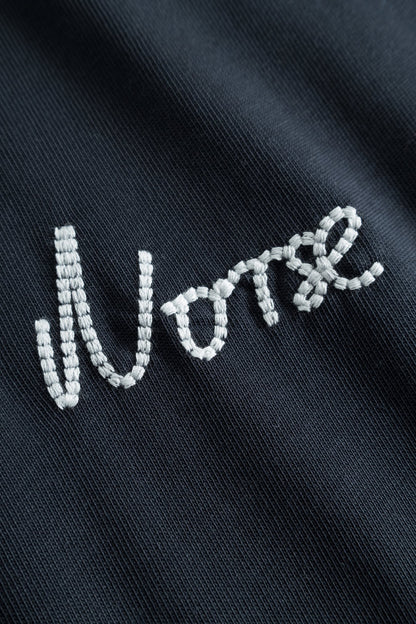 Johannes Organic Chain Stitch Logo T-shirt Dark Navy