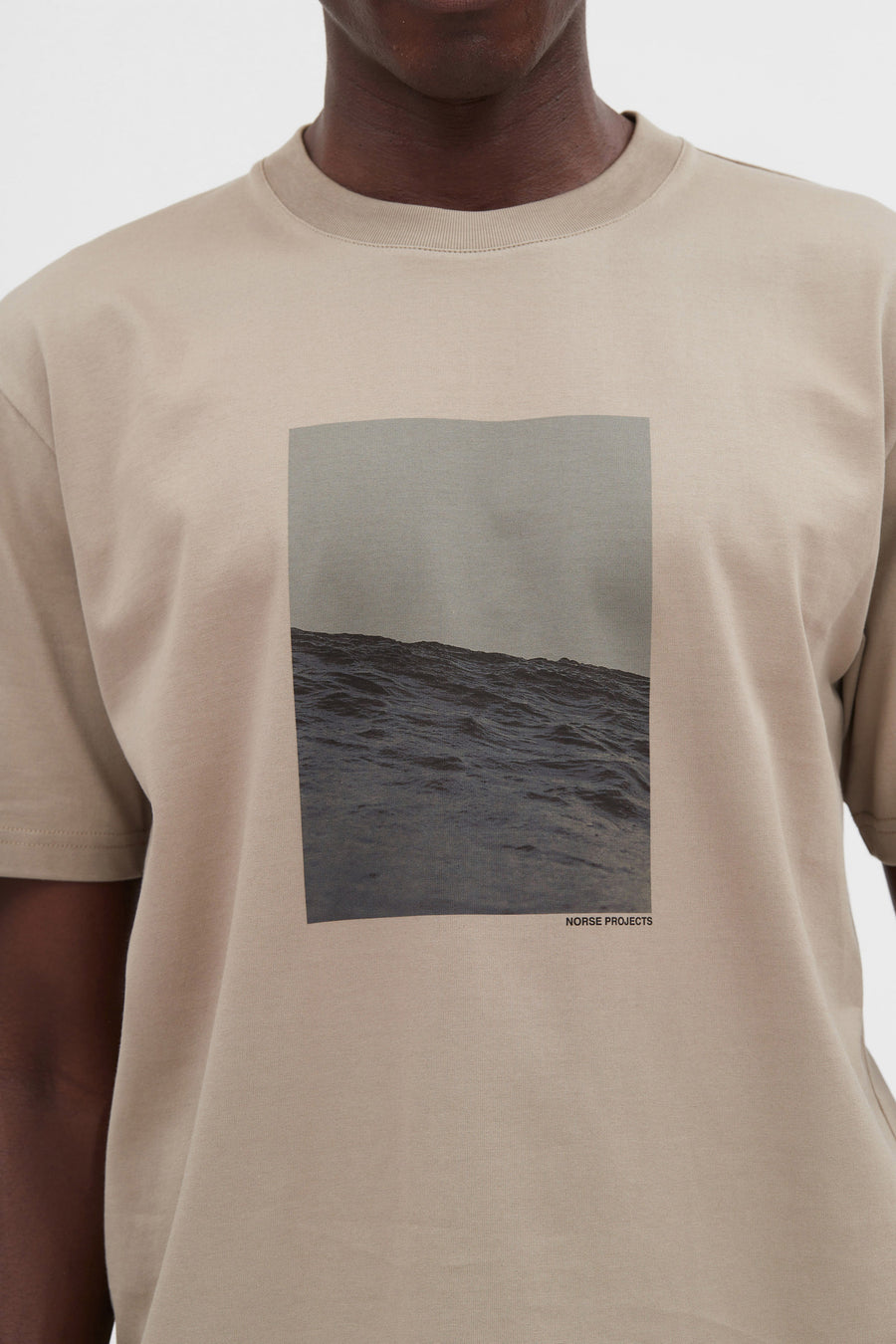 Johannes Organic Waves Print T-shirt Sand