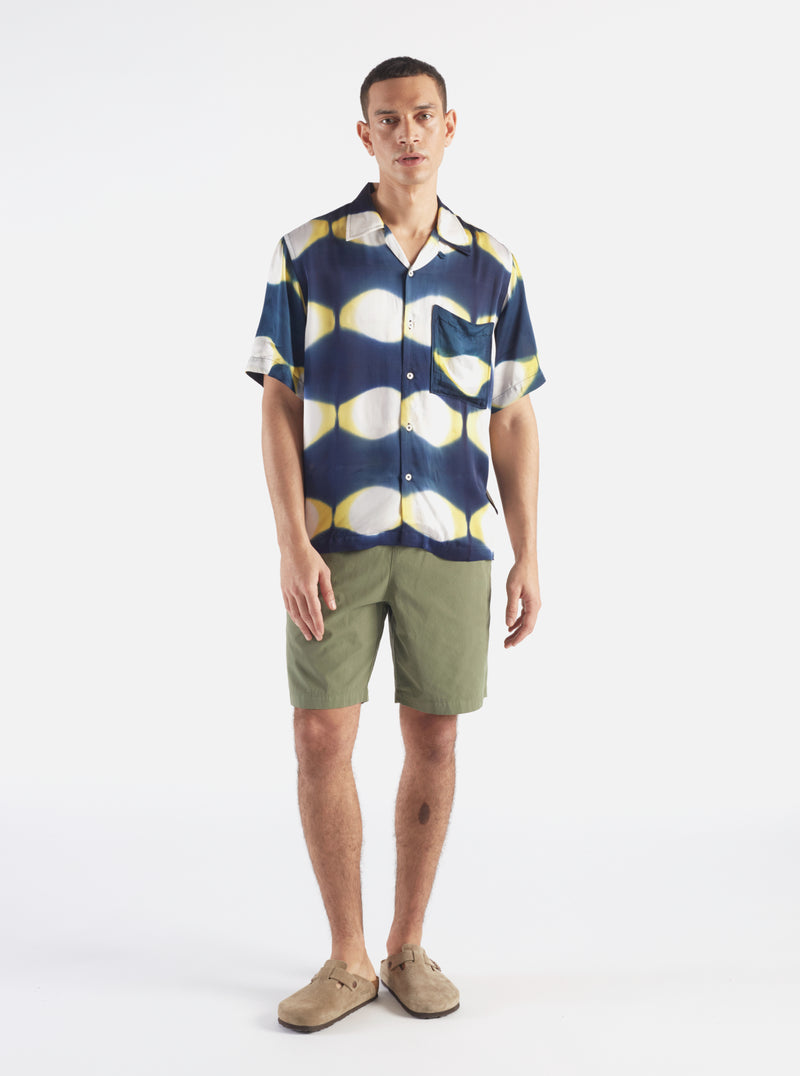 Camp Shirt Navy/Yellow