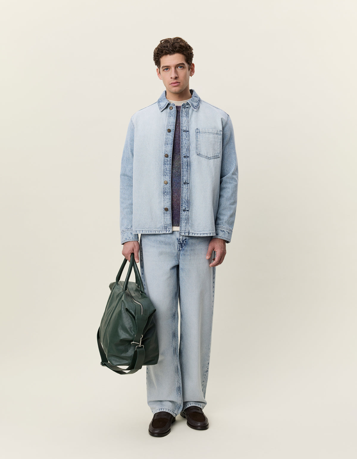 Bleached Denim Overshirt