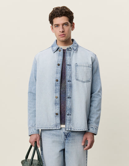 Bleached Denim Overshirt