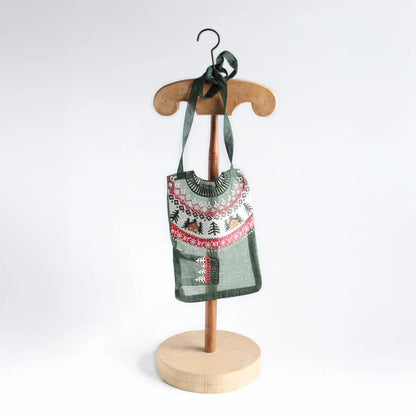 SMALL GREEN SWEATER POUCH