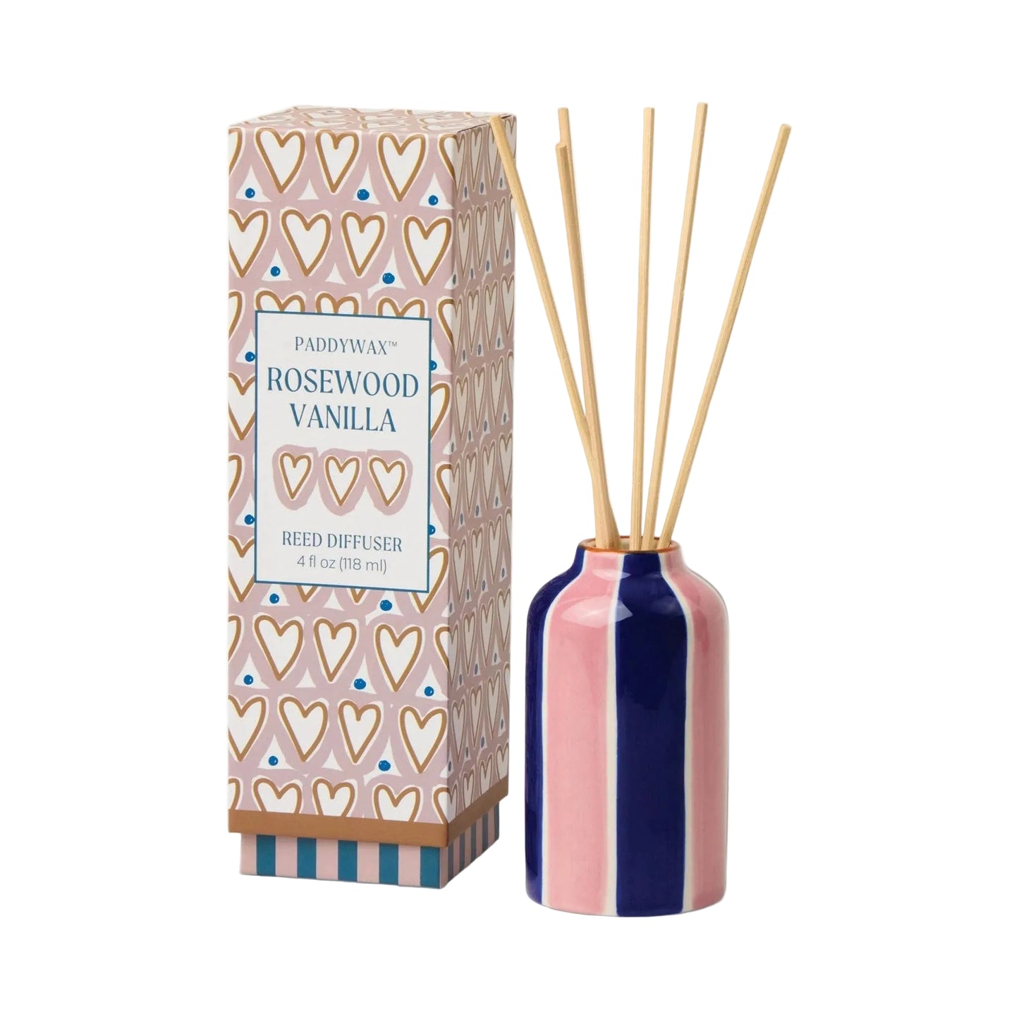 A Dopo 4fl oz./118ml Hearts Ceramic Diffuser - Rosewood Vanilla