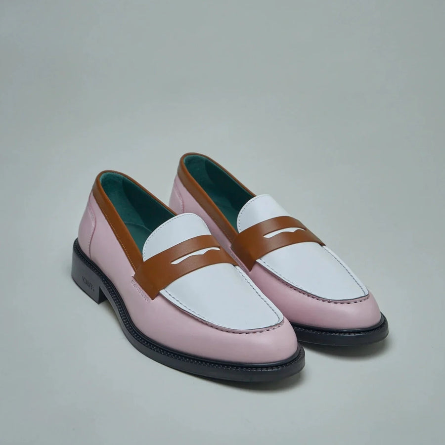 Townee Tri-Tone Penny Loafer Pink