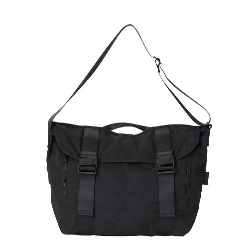 Black Gabardine Messenger Bag M