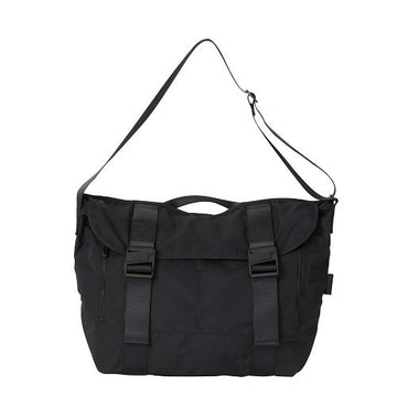 Gabardine Messenger Bag M Black