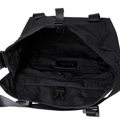 Black Gabardine Messenger Bag M