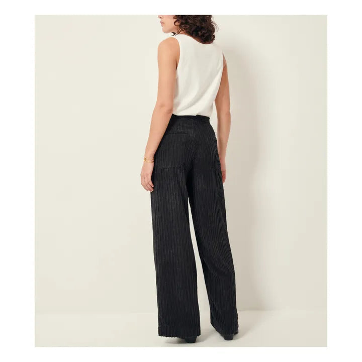 Cap East Pantalon Ample En Velours