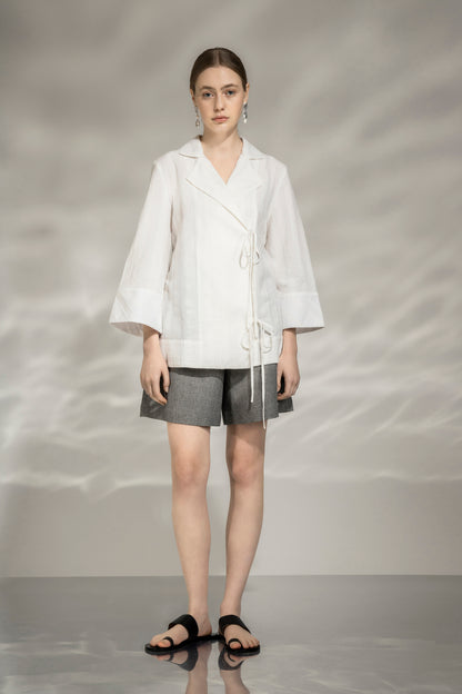 Textured Striped Overshirt