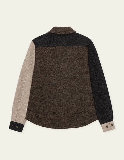 Wool Colourblock Overshirt