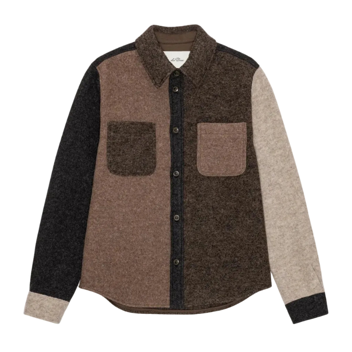Wool Colourblock Overshirt