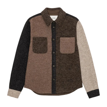Wool Colourblock Overshirt