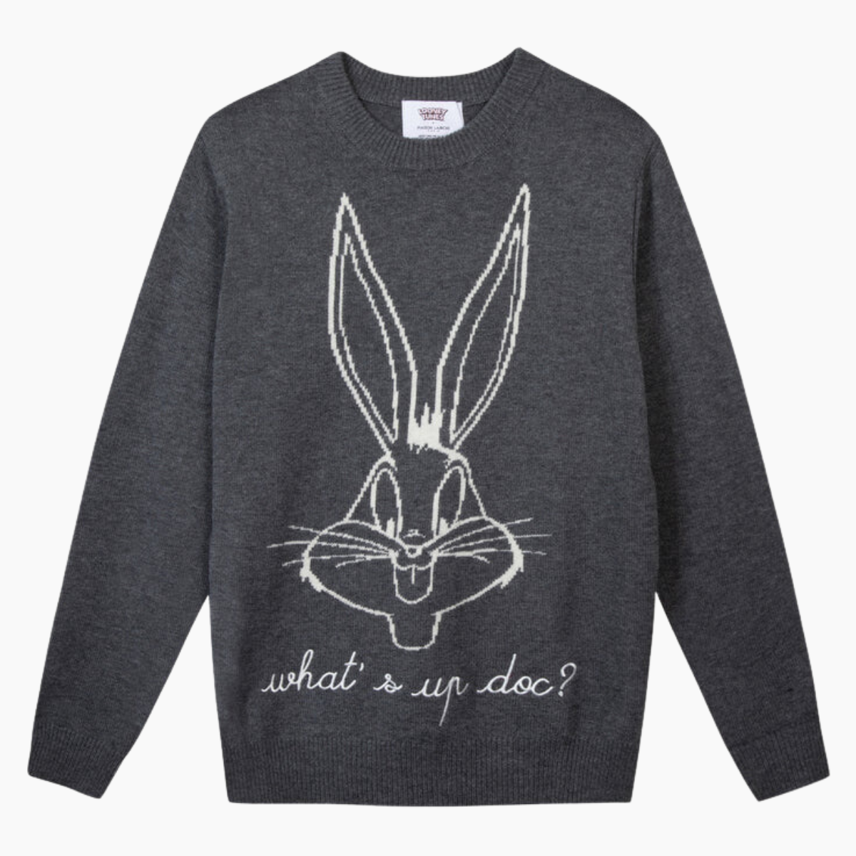 Maison Labiche x Looney Tunes Grand Cerf Supp Doc Sweater Medium Heather Grey