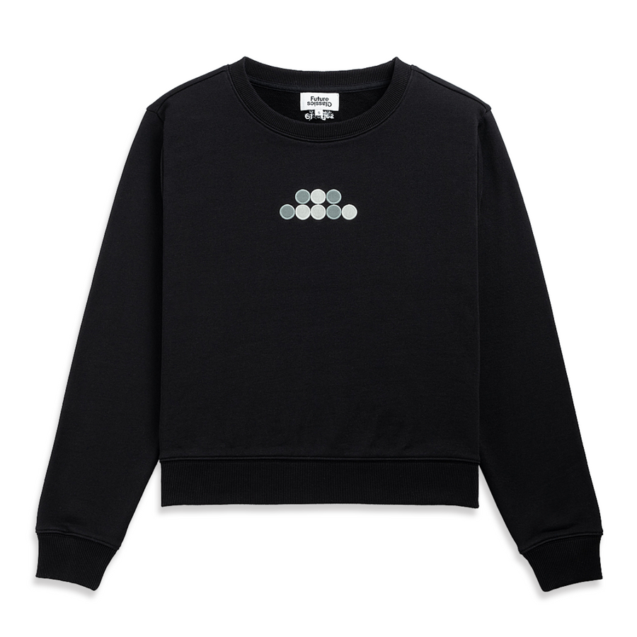 Symbol Cropped Sweatshirt Black