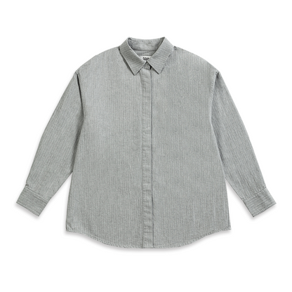 Layered FC Shirt Dk Grey Stripe