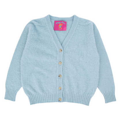 Shaggy Bear Cardigan Soft Blue (women)