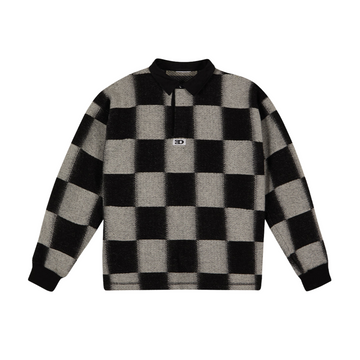 Black / Off-White Checkered Rugby Sweatshirt