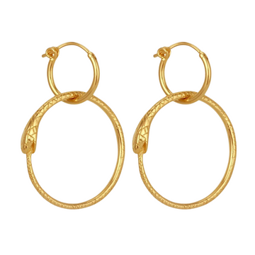Serpent Earrings Gold Vermeil