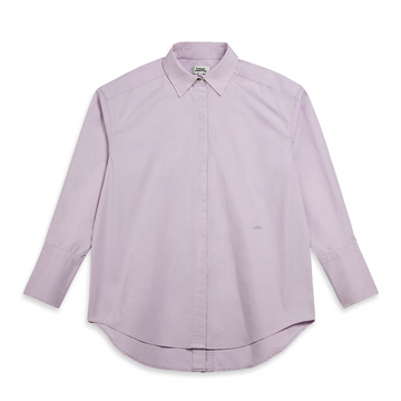 Oversized Back Slit Shirt Purple Rose