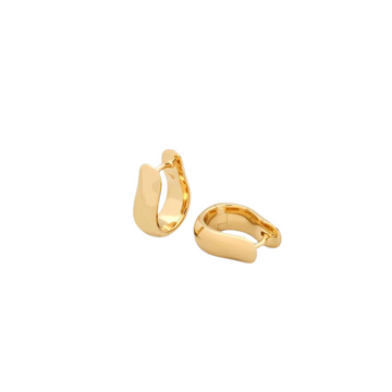 Oyster Hoops Small Gold 925 Sterling Silver/9K