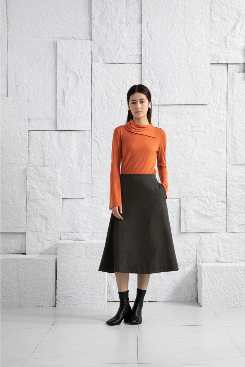 Panel Flared Skirt