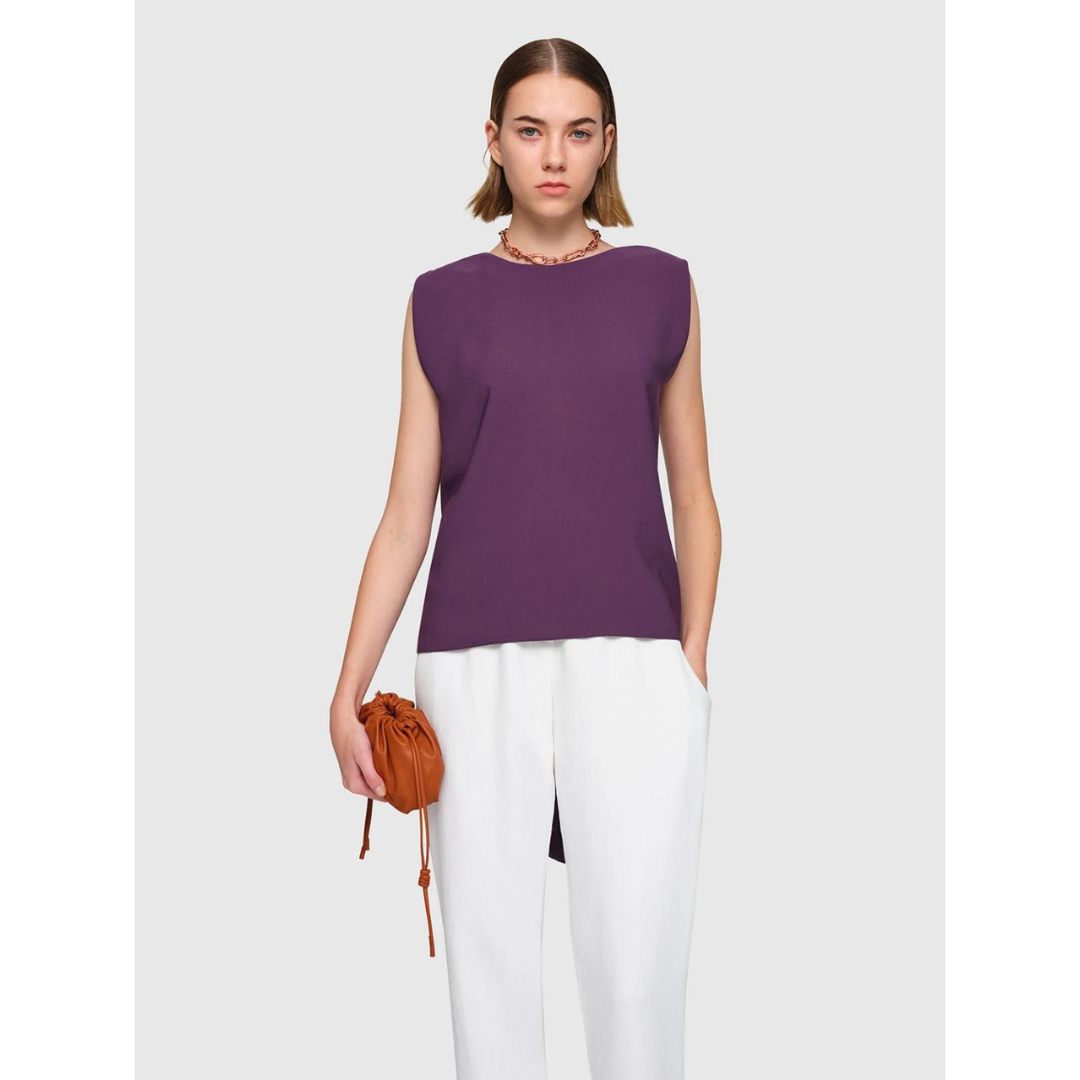 Crepe "Etel" Top Purple