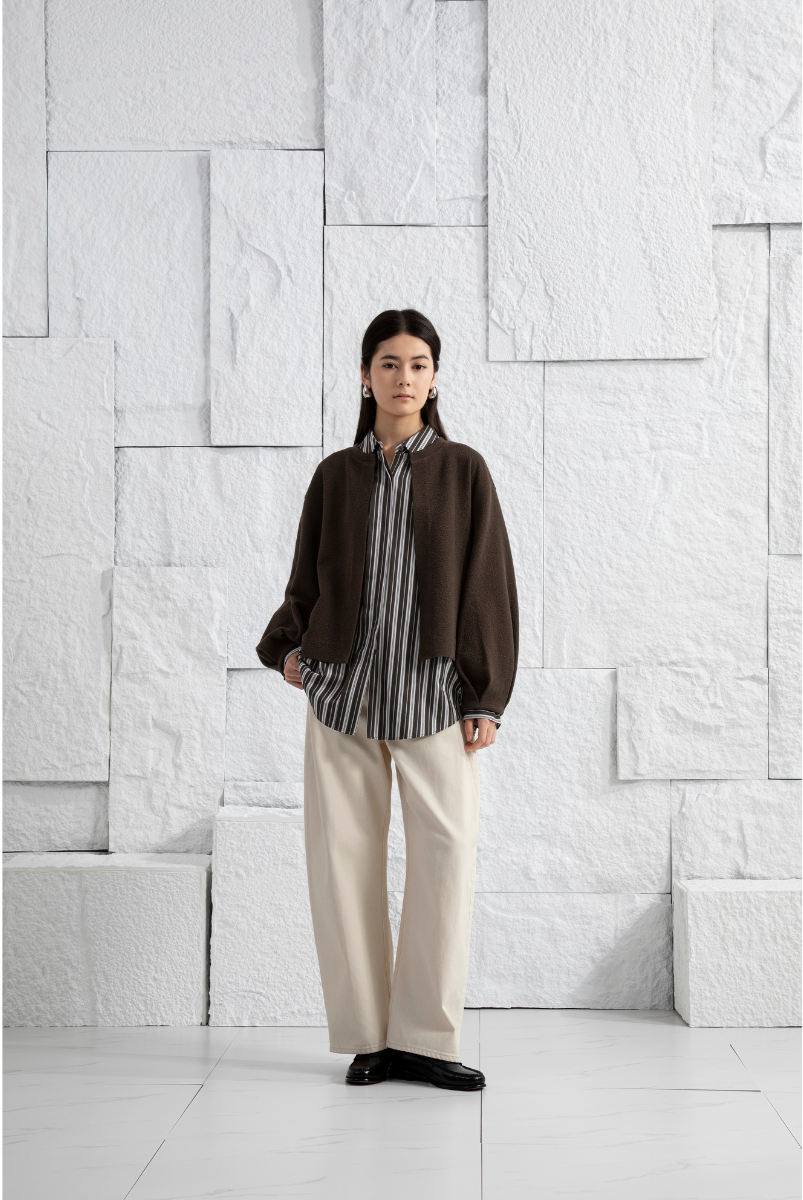 Textured Split Cardigan