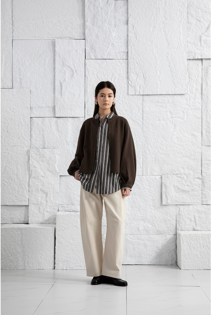 Textured Split Cardigan