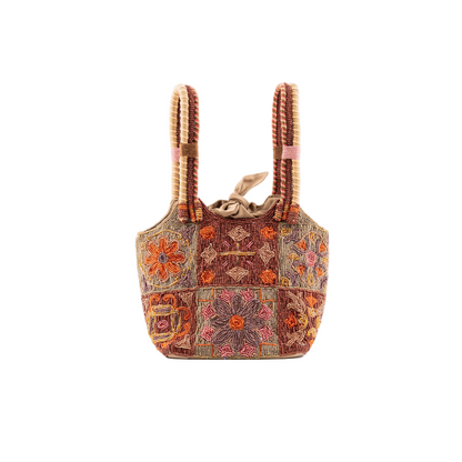 Bromelia - Cotton Bag With Beads Embroidery