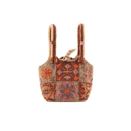 Bromelia - Cotton Bag With Beads Embroidery