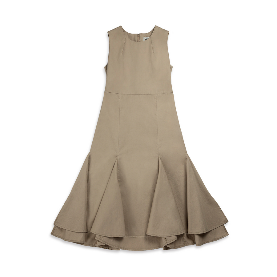 Fit and Flare Dress Khaki
