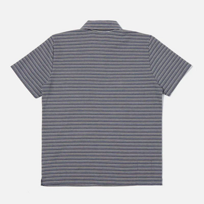 Tex Stripe Jersey S/S Loose Polo Dark Navy