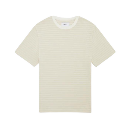 Ecru Tonal Stripe Dean Short Sleeve Tee