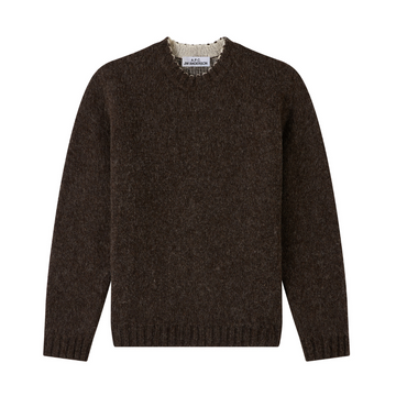 A.P.C x JW Anderson Pull Ange Reversible Marron Fonce