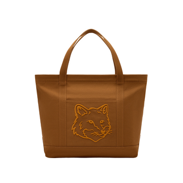 Bold Fox Head Large Tote Bag Golden Brown