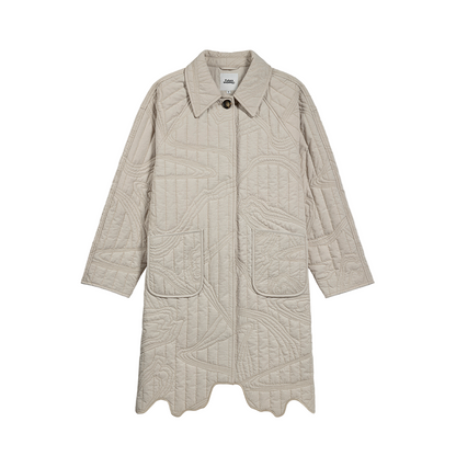 Marble Quilted Coat