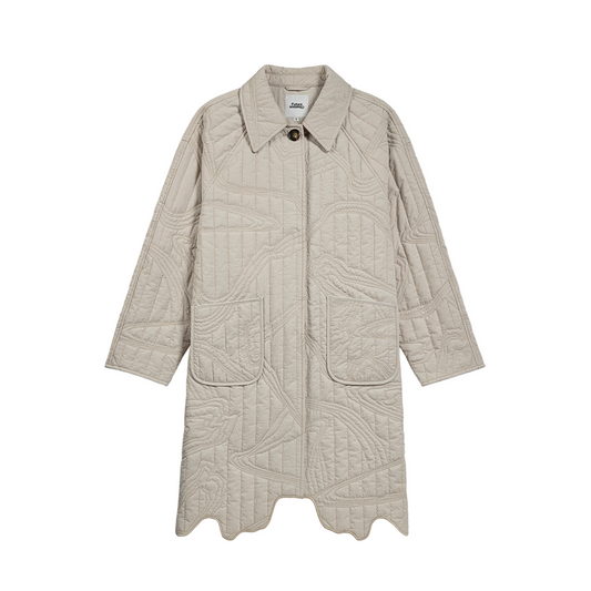 Marble Quilted Coat