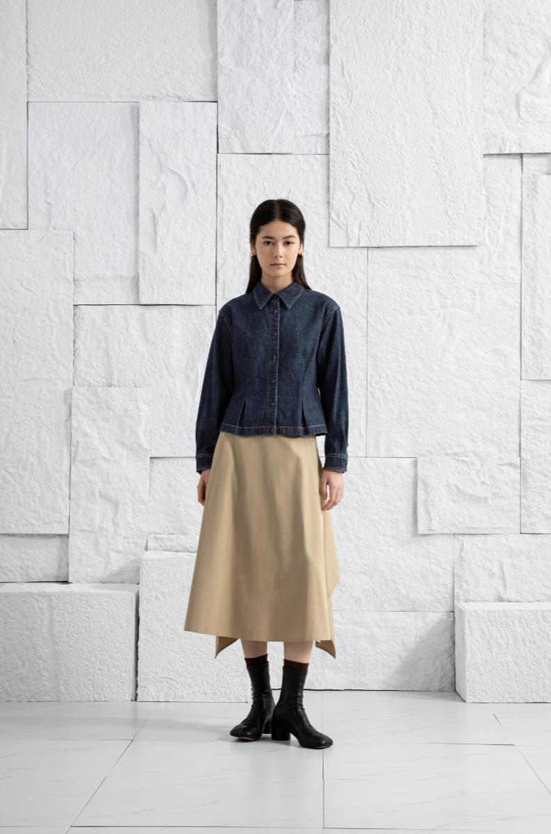 Sculptured Denim Shirt