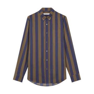 Bd Casual Shirt With Chest Pocket In Rugby Striped (men)