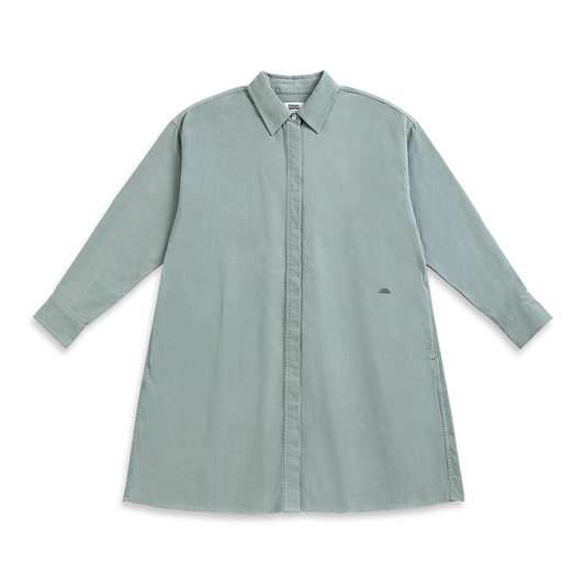 Knee Length Shirt Dress Blue