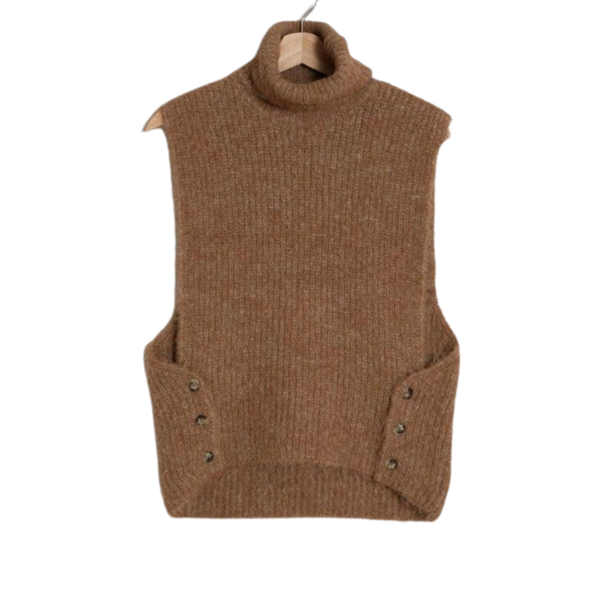 Chaleco Turtleneck Vest Camel