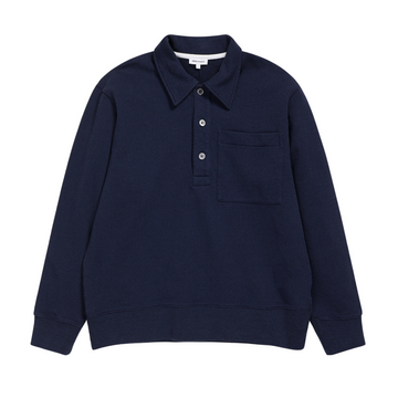 Fraser Relaxed Tab Series LS Polo Dark Navy
