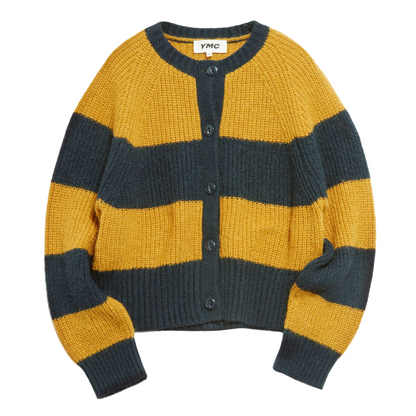 Foxtail Stripe Cardigan Navy/Yellow (women)