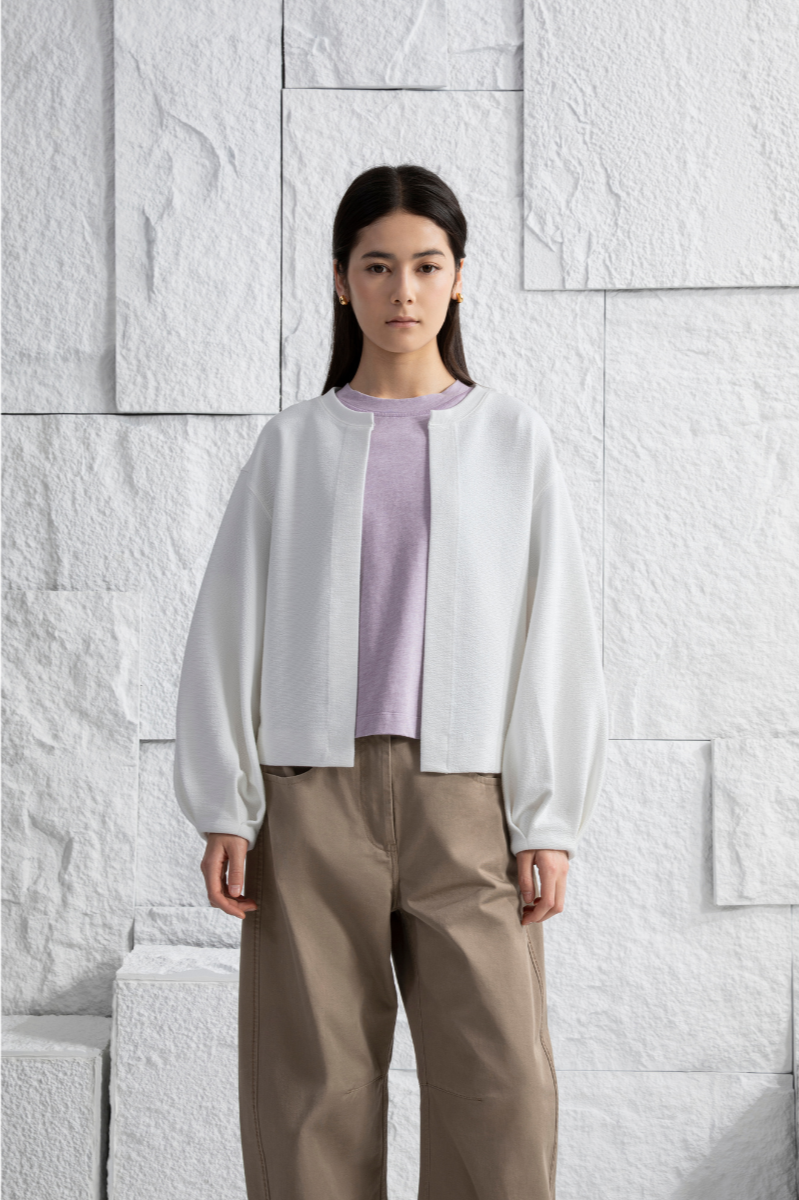 Textured Split Cardigan