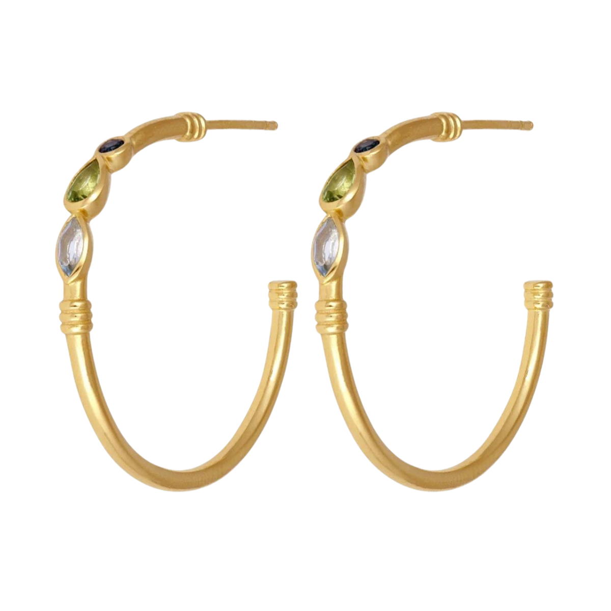 Halia Hoop Earrings Gold Vermeil