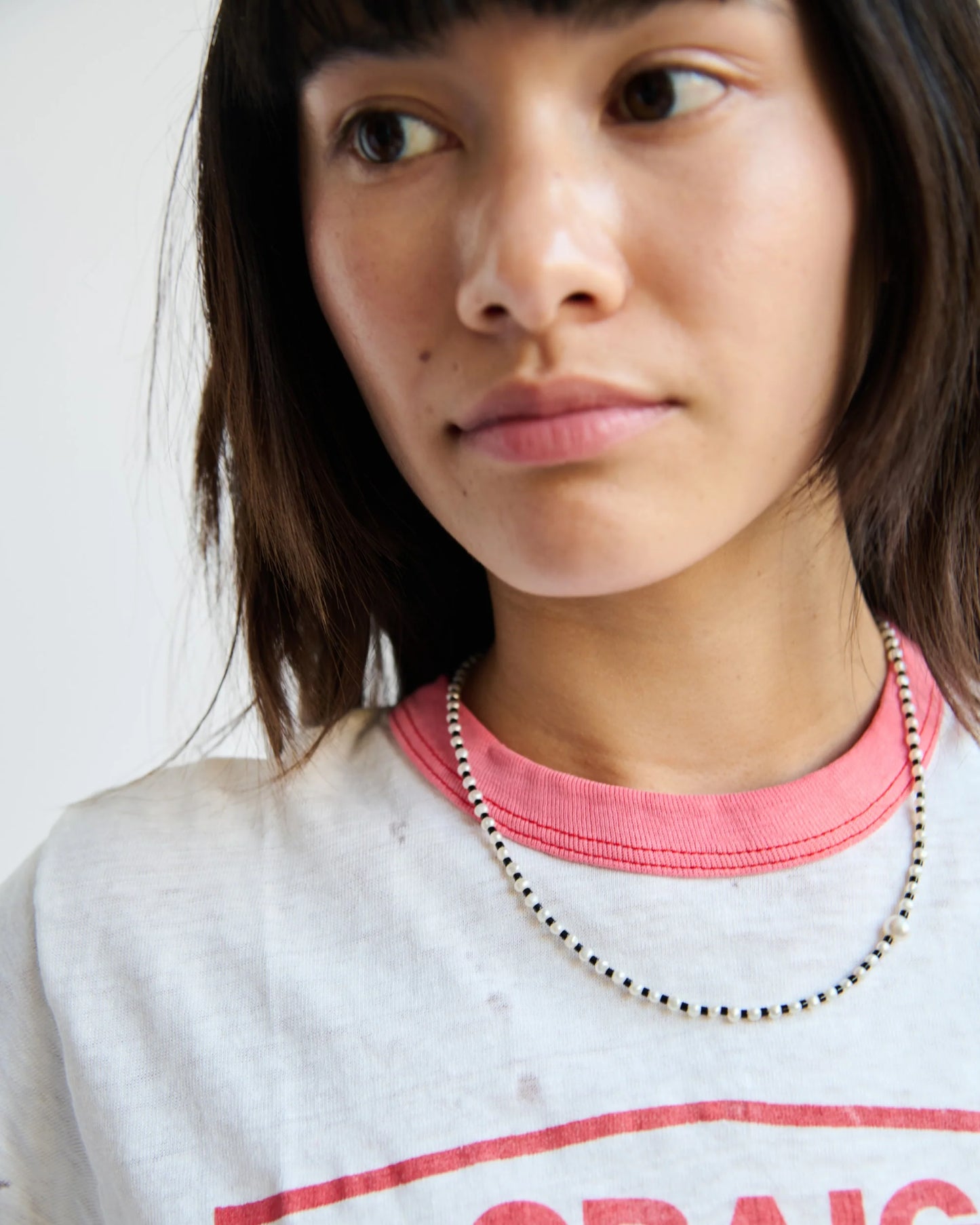 Batek Pearl And Crystal Necklace - Black