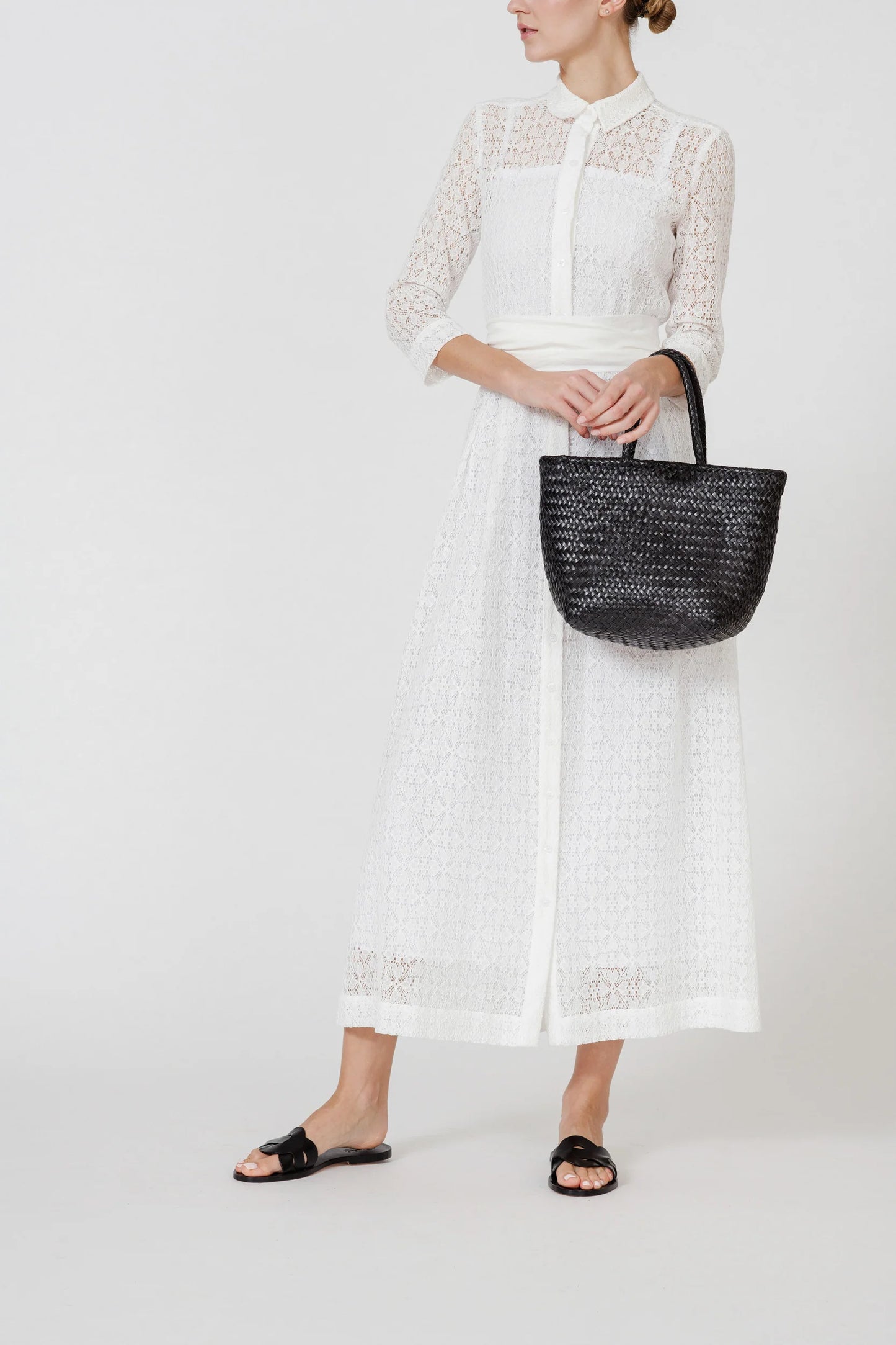 Small Grace Basket Woven Shoulder Bag