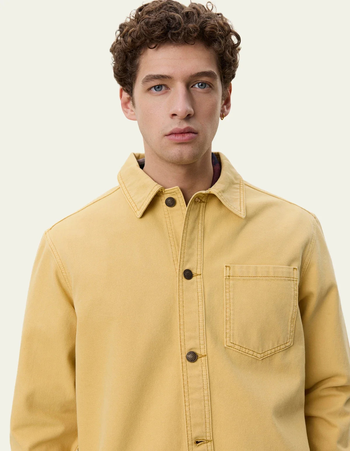 Coloured Washed Denim Overshirt